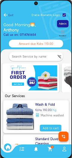 Washly app screenshot 3