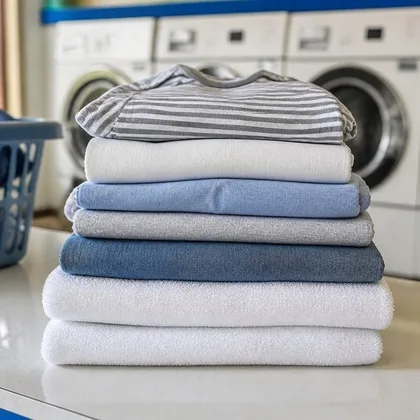 Fresh folded laundry